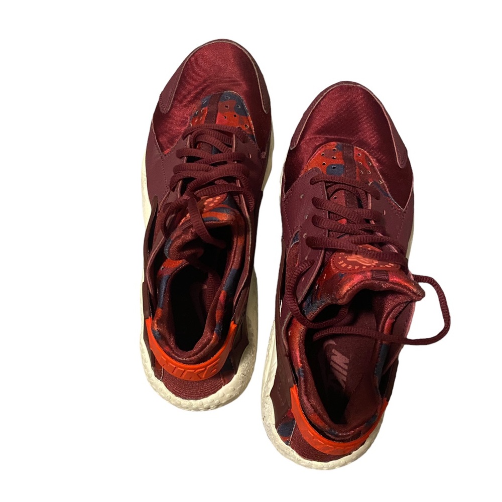 Nike Air Huarache Run Print Women's Shoes Deep Garnet/Bright Crimson Sz 10 - Picture 7 of 8